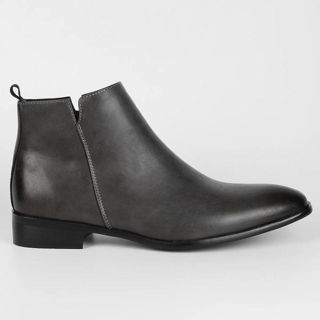 Botki Męskie | Boczny Zamek i Zamknięty Nosek do Kostki - Arkadya Outlet - Boots