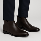 Botki Męskie | Boczny Zamek i Zamknięty Nosek do Kostki - Arkadya Outlet - Boots