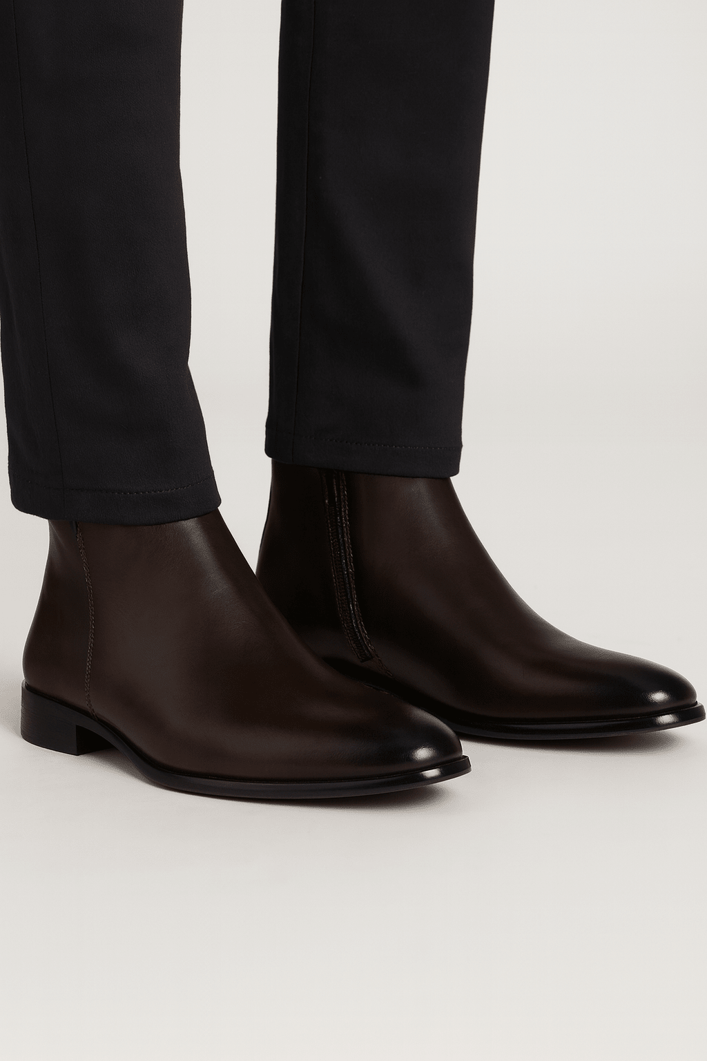 Botki Męskie | Boczny Zamek i Zamknięty Nosek do Kostki - Arkadya Outlet - Boots