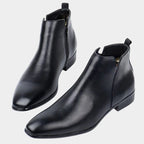 Botki Męskie | Boczny Zamek i Zamknięty Nosek do Kostki - Arkadya Outlet - Boots