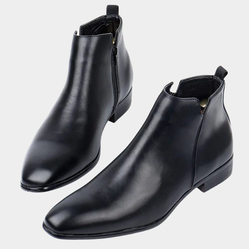 Botki Męskie | Boczny Zamek i Zamknięty Nosek do Kostki - Arkadya Outlet - Boots