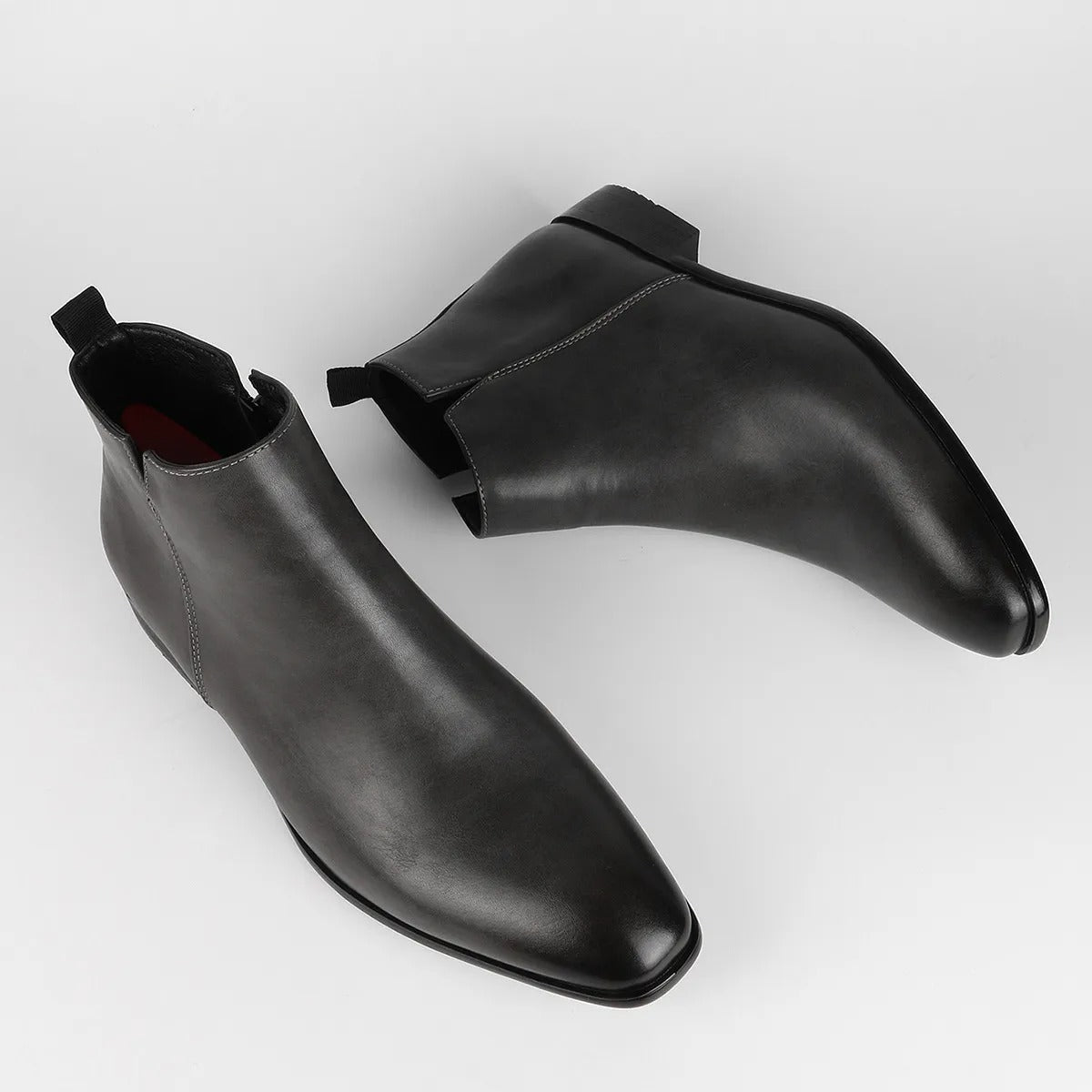 Botki Męskie | Boczny Zamek i Zamknięty Nosek do Kostki - Arkadya Outlet - Boots