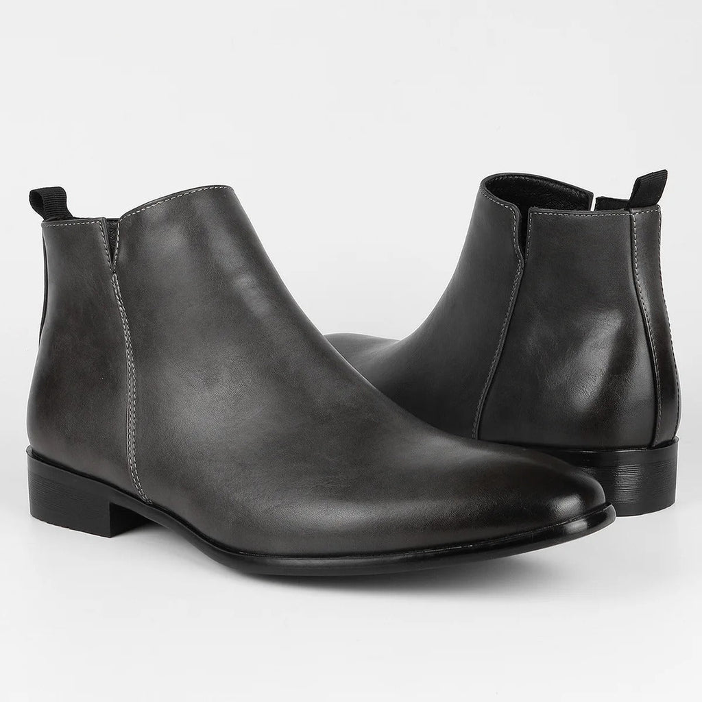 Botki Męskie | Boczny Zamek i Zamknięty Nosek do Kostki - Arkadya Outlet - Boots