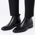 Botki Męskie | Boczny Zamek i Zamknięty Nosek do Kostki - Arkadya Outlet - Boots
