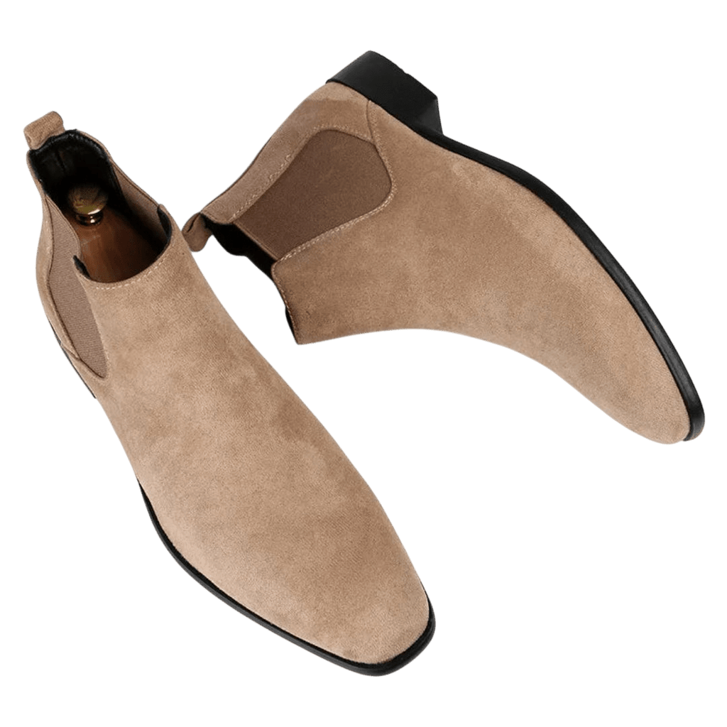 Botki męskie wsuwane z kwadratowym noskiem i niskim obcasem - Arkadya Outlet - Men Shoes