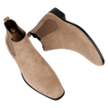 Botki męskie wsuwane z kwadratowym noskiem i niskim obcasem - Arkadya Outlet - Men Shoes