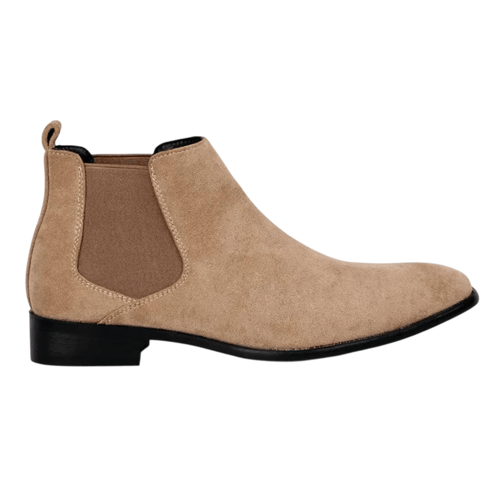 Botki męskie wsuwane z kwadratowym noskiem i niskim obcasem - Arkadya Outlet - Men Shoes