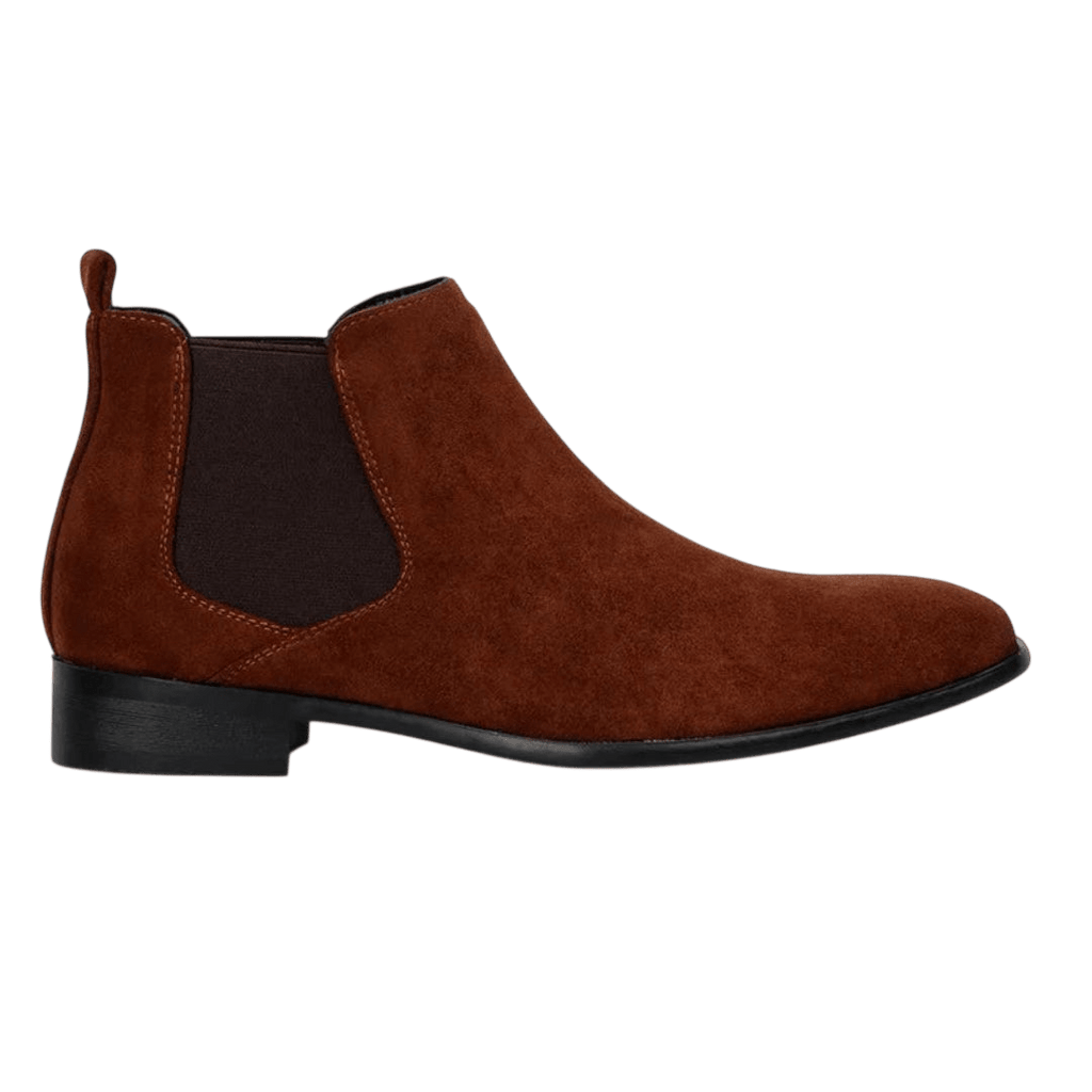 Botki męskie wsuwane z kwadratowym noskiem i niskim obcasem - Arkadya Outlet - Men Shoes