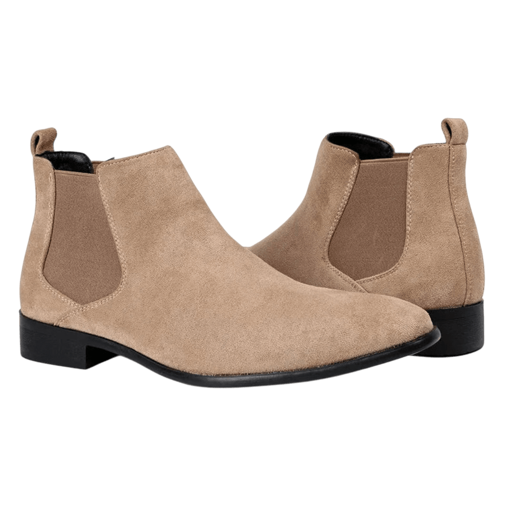 Botki męskie wsuwane z kwadratowym noskiem i niskim obcasem - Arkadya Outlet - Men Shoes