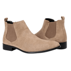 Botki męskie wsuwane z kwadratowym noskiem i niskim obcasem - Arkadya Outlet - Men Shoes