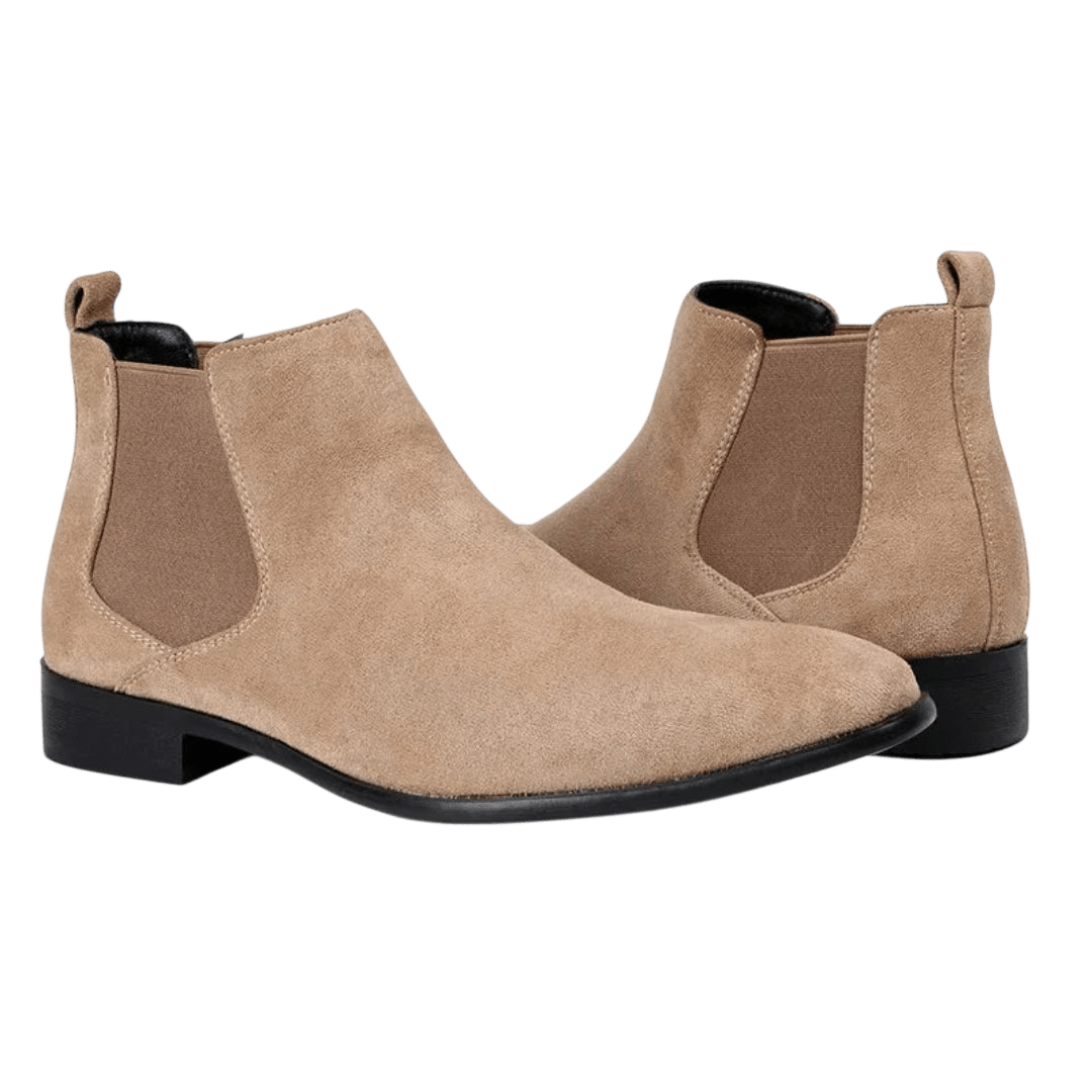 Botki męskie wsuwane z kwadratowym noskiem i niskim obcasem - Arkadya Outlet - Men Shoes