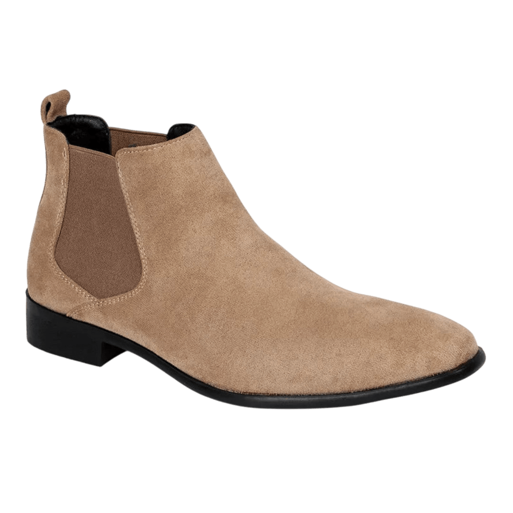 Botki męskie wsuwane z kwadratowym noskiem i niskim obcasem - Arkadya Outlet - Men Shoes
