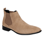 Botki męskie wsuwane z kwadratowym noskiem i niskim obcasem - Arkadya Outlet - Men Shoes