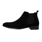 Botki męskie wsuwane z kwadratowym noskiem i niskim obcasem - Arkadya Outlet - Men Shoes
