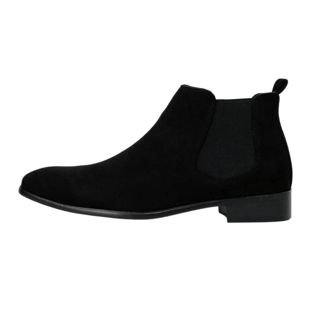 Botki męskie wsuwane z kwadratowym noskiem i niskim obcasem - Arkadya Outlet - Men Shoes