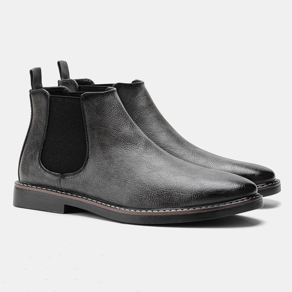 Botki Męskie | Wsuwany Fason z Elastycznymi Panelami Bocznymi - Arkadya Outlet - Boots