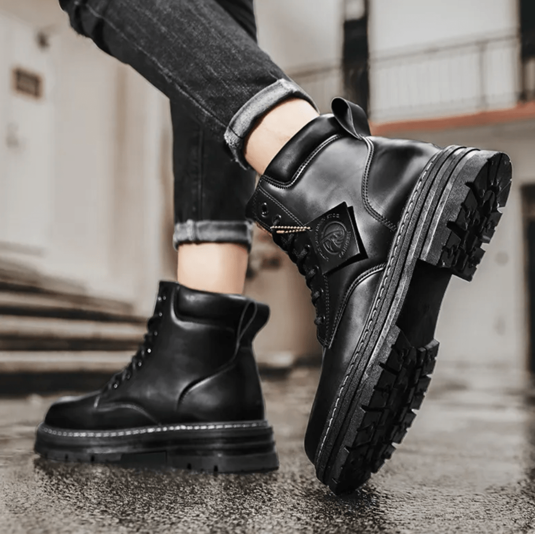 Botki Męskie | Wysoki Krój na Co Dzień z Trwałą Konstrukcją - Arkadya Outlet - Boots