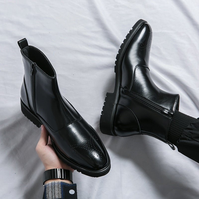 Buty Męskie Chelsea | Elastyczne wstawki i zakładka na pięcie - Arkadya Outlet - Boots
