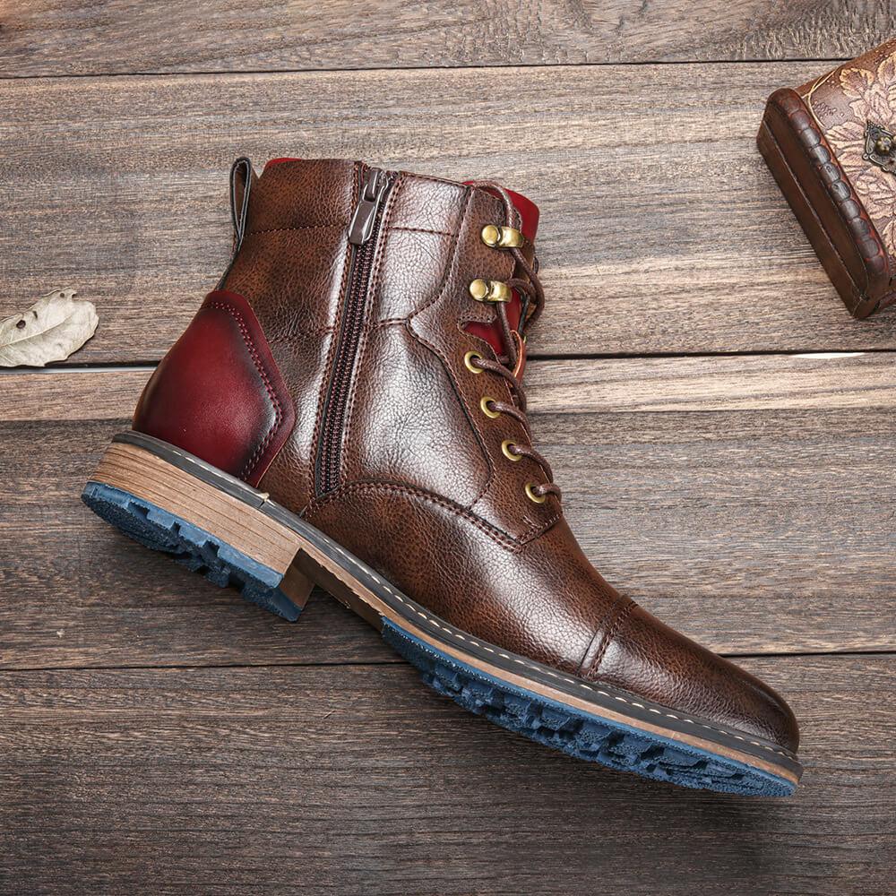 Buty Męskie Oxford | Klasyczny Krój z Podeszwą na Całą Długość - Arkadya Outlet - Boots