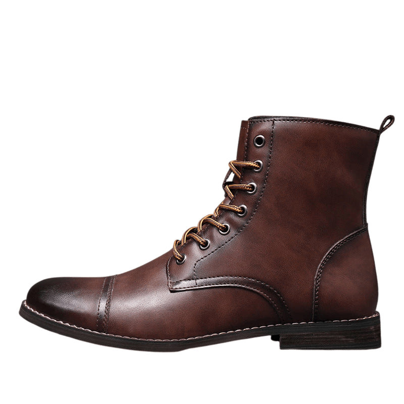 Buty męskie wysoka cholewka z wiązaniem pełna wysokość - Arkadya Outlet - Men Shoes