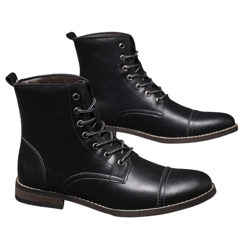Buty męskie wysoka cholewka z wiązaniem pełna wysokość - Arkadya Outlet - Men Shoes