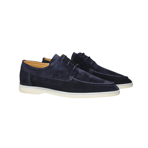 Buty Żeglarskie Męskie Sznurowane Niskie Gumowa Podeszwa - Arkadya Outlet - Men Shoes