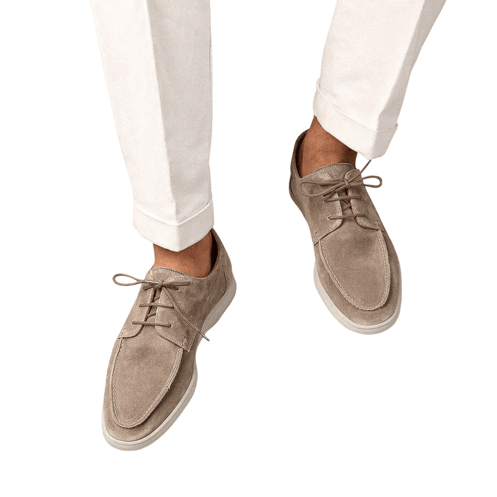 Buty Żeglarskie Męskie Sznurowane Niskie Gumowa Podeszwa - Arkadya Outlet - Men Shoes