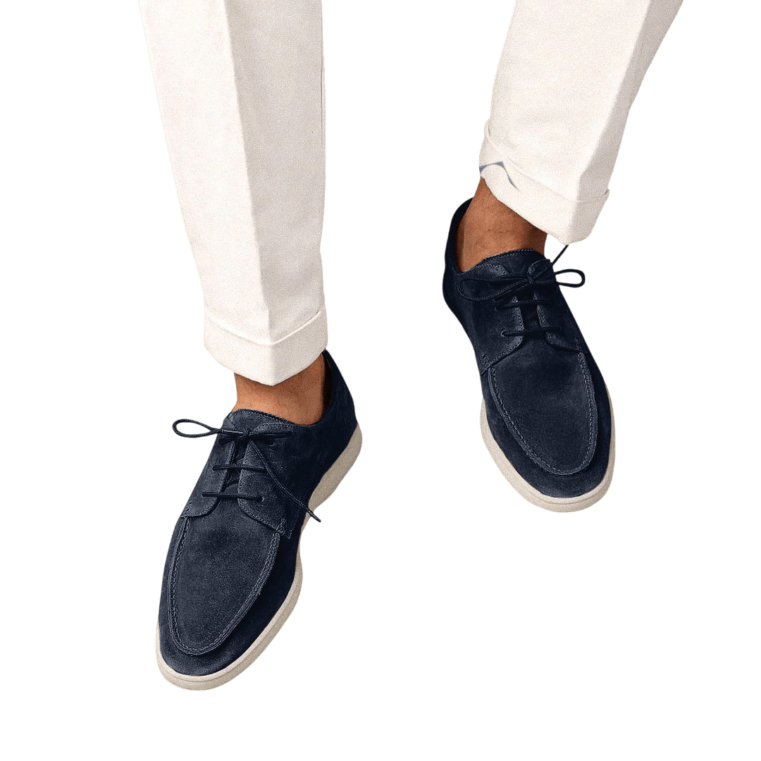Buty Żeglarskie Męskie Sznurowane Niskie Gumowa Podeszwa - Arkadya Outlet - Men Shoes