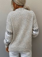 Damska Bluza | Krój Klasyczny z Okrągłym Dekoltem i Długim Rękawem - Arkadya Outlet - Sweaters