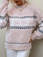 Damska Bluza | Krój Klasyczny z Okrągłym Dekoltem i Długim Rękawem - Arkadya Outlet - Sweaters