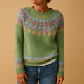Damska Bluza | Luźny Krój z Okrągłym Dekoltem i Wzorem - Arkadya Outlet - Sweaters