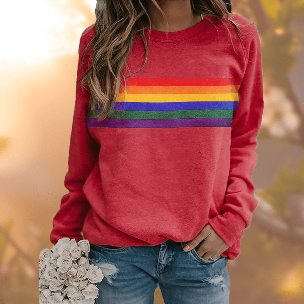 Damska Bluza | Sweter z Okrągłym Dekoltem i Długim Rękawem - Arkadya Outlet - Sweaters