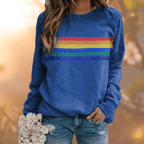 Damska Bluza | Sweter z Okrągłym Dekoltem i Długim Rękawem - Arkadya Outlet - Sweaters