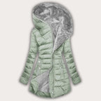 Damska Kurtka Puchowa | Asymetryczny Zamek i Kaptur - Arkadya Outlet - Jackets