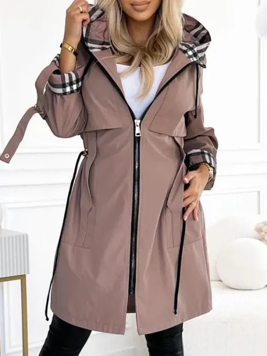 Damska Parka | Dopasowany krój z regulowanym paskiem w talii - Arkadya Outlet - Jackets