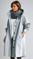 Damska Parka | Luźny krój z regulowanym kapturem na sznurek - Arkadya Outlet - Jackets
