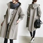 Damska Parka | Luźny krój z regulowanym kapturem na sznurek - Arkadya Outlet - Jackets