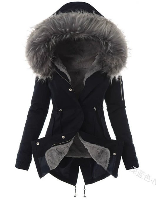 Damska Parka Zimowa | Dopasowany krój z regulacją w talii - Arkadya Outlet - Jackets