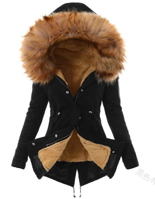Damska Parka Zimowa | Dopasowany krój z regulacją w talii - Arkadya Outlet - Jackets