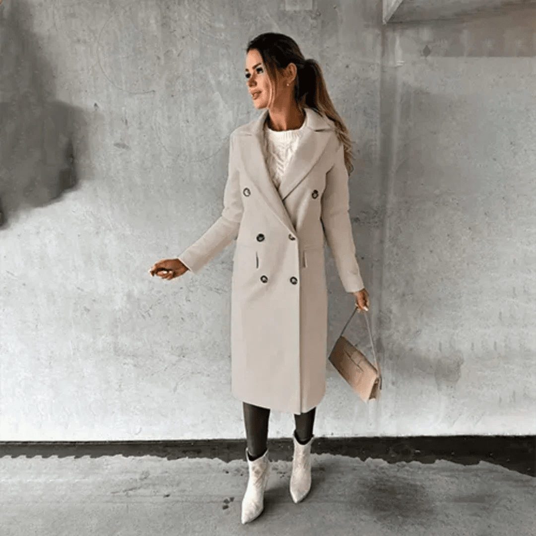 Damski Płaszcz | Dopasowany krój na chłodne dni zimy - Arkadya Outlet - Coats