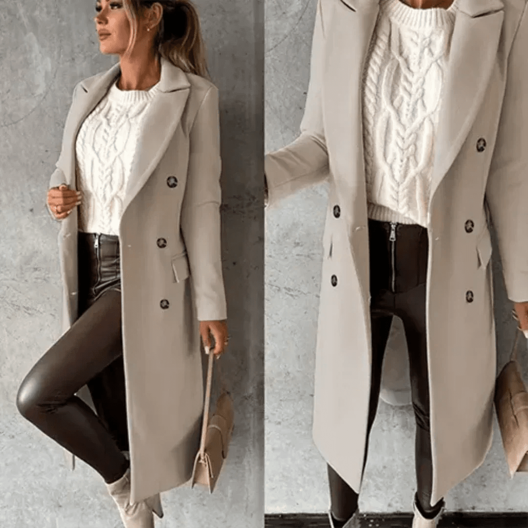 Damski Płaszcz | Dopasowany krój na chłodne dni zimy - Arkadya Outlet - Coats