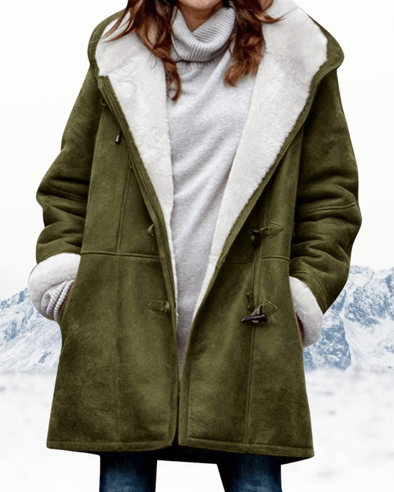 Damski Płaszcz Duffle | Klasyczne Zapięcie i Podszewka Sherpa - Arkadya Outlet - Coats