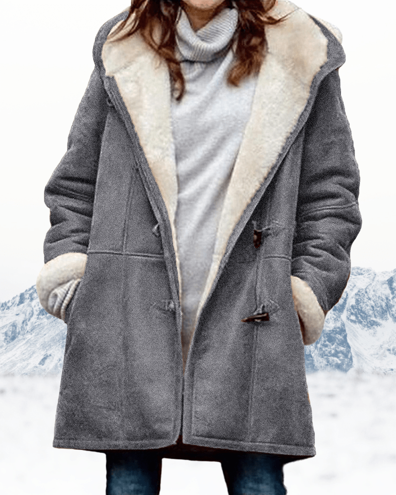 Damski Płaszcz Duffle | Klasyczne Zapięcie i Podszewka Sherpa - Arkadya Outlet - Coats