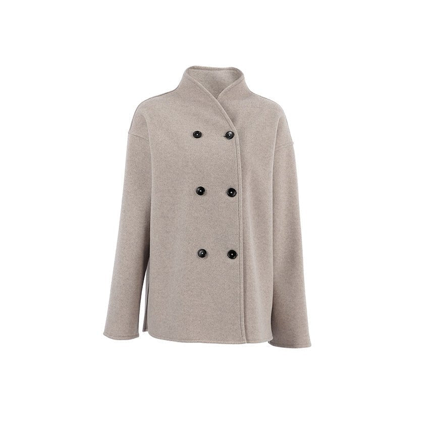 Damski Płaszcz | Dwurzędowe zapięcie i dopasowany krój - Arkadya Outlet - Coats