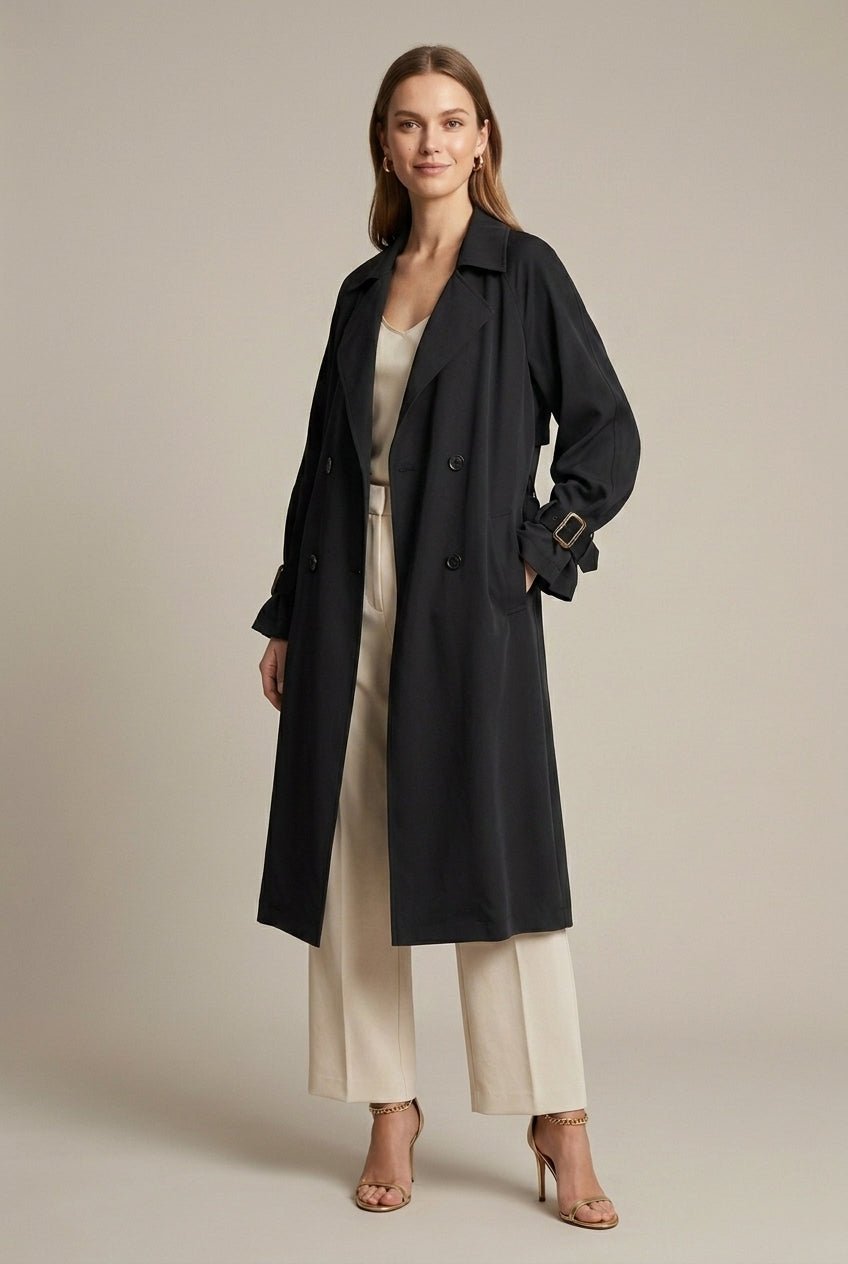 Damski Płaszcz | Oversized z podwójnym rzędem guzików - Arkadya Outlet - Coats