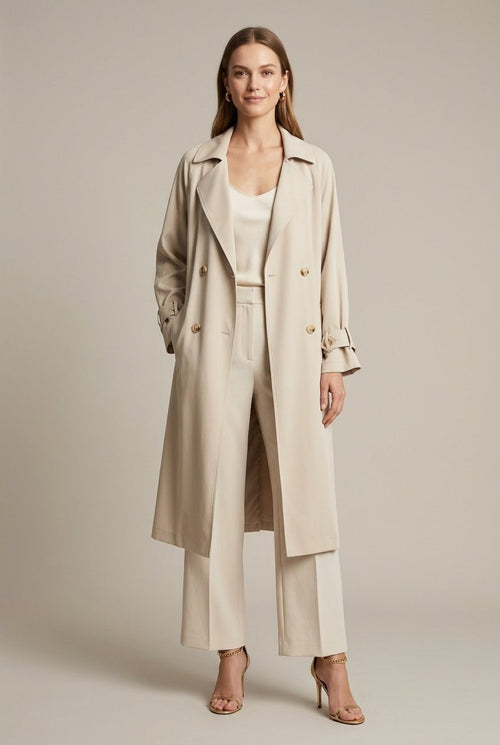 Damski Płaszcz | Oversized z podwójnym rzędem guzików - Arkadya Outlet - Coats