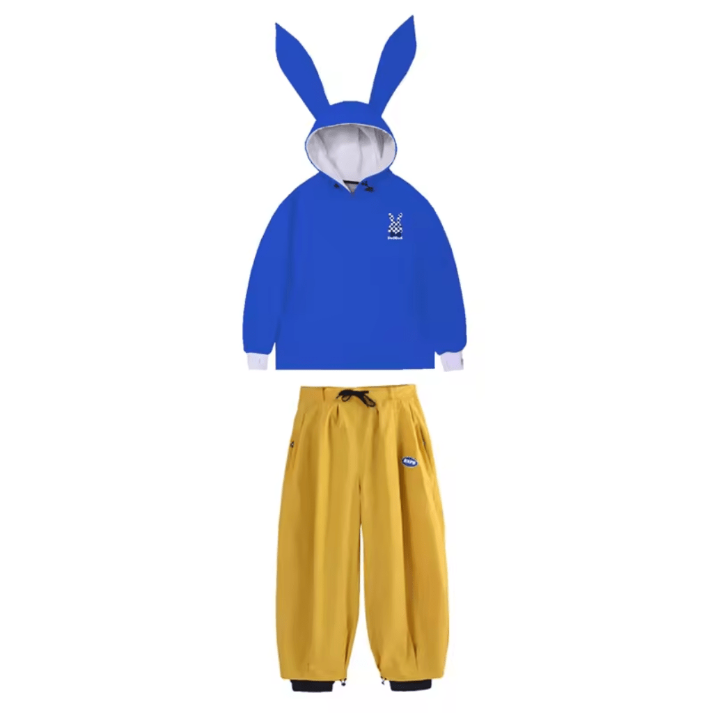 Damski Zestaw | Anorak z kapturem i spodnie z szerokimi nogawkami - Arkadya Outlet - Sets
