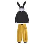 Damski Zestaw | Anorak z kapturem i spodnie z szerokimi nogawkami - Arkadya Outlet - Sets