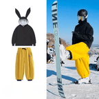 Damski Zestaw | Anorak z kapturem i spodnie z szerokimi nogawkami - Arkadya Outlet - Sets