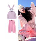 Damski Zestaw | Anorak z kapturem i spodnie z szerokimi nogawkami - Arkadya Outlet - Sets
